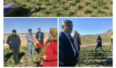 بازدید دانشجویان و نخبگان استان اصفهان از مزرعه کشت زعفران طلای سرخ میمه
